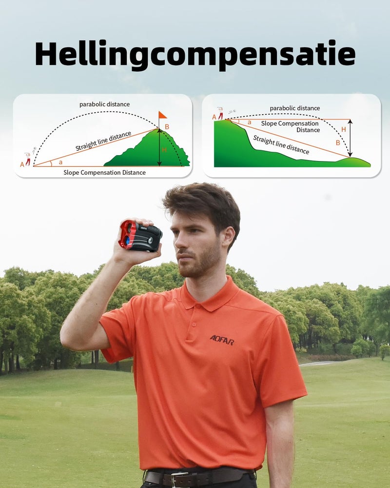 AOFAR GX-2S Golf Rangefinder Slope On/Off, Flag-Lock with Vibration, 600 Yards Range Finder, 6X 25mm Waterproof, Carrying Case, Free Battery, Gift Packaging - Image 3